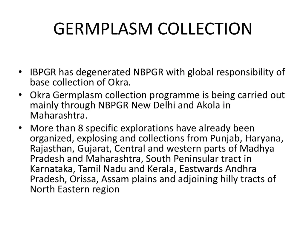 germplasm collection