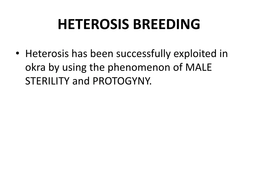 heterosis breeding