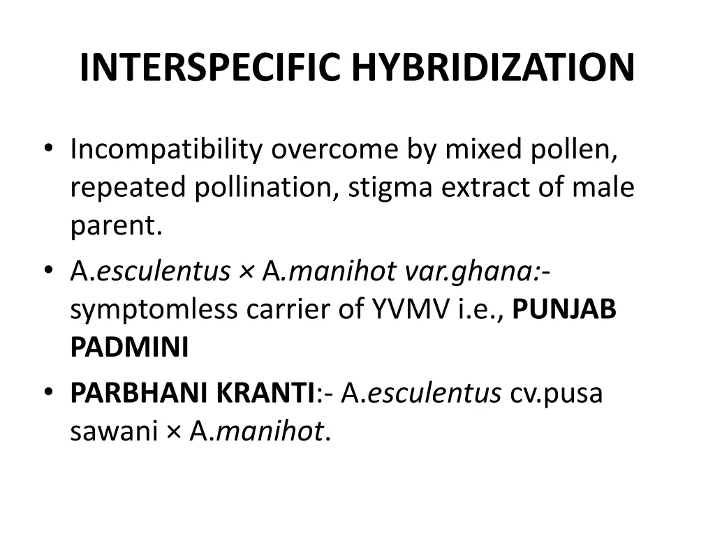 interspecific hybridization