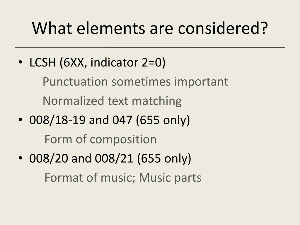 what elements are considered