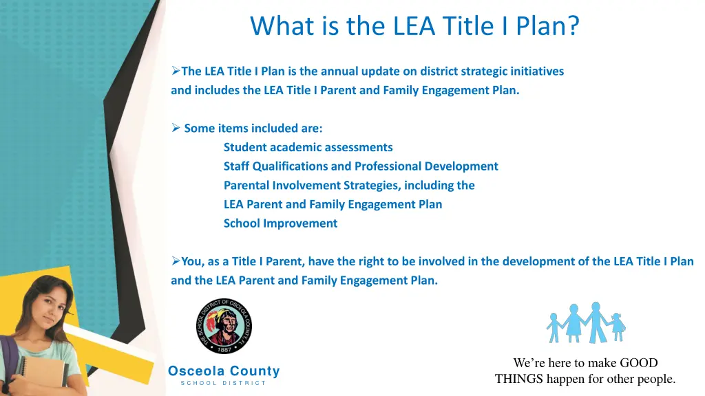 what is the lea title i plan