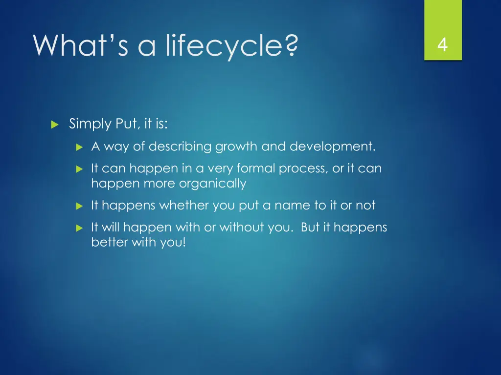 what s a lifecycle