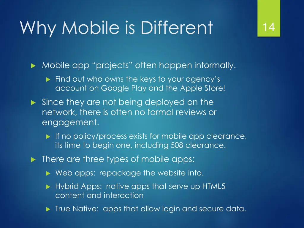 why mobile is different