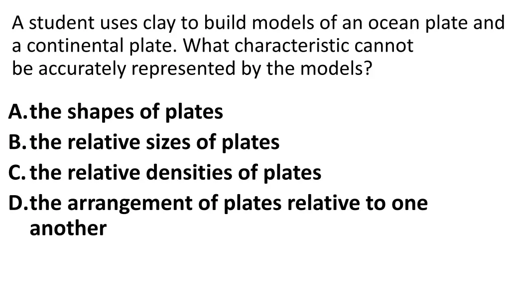 a student uses clay to build models of an ocean