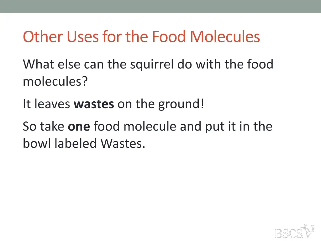 other uses for the food molecules 3