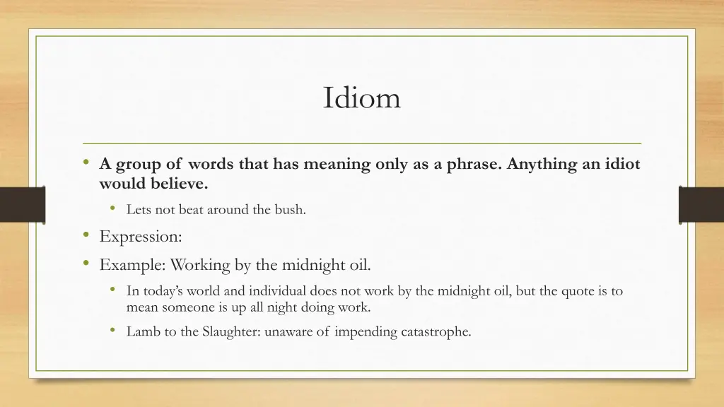 idiom