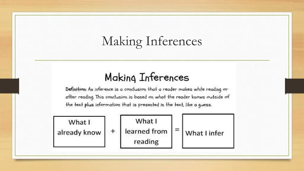 making inferences