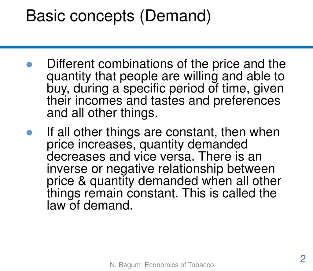 basic concepts demand