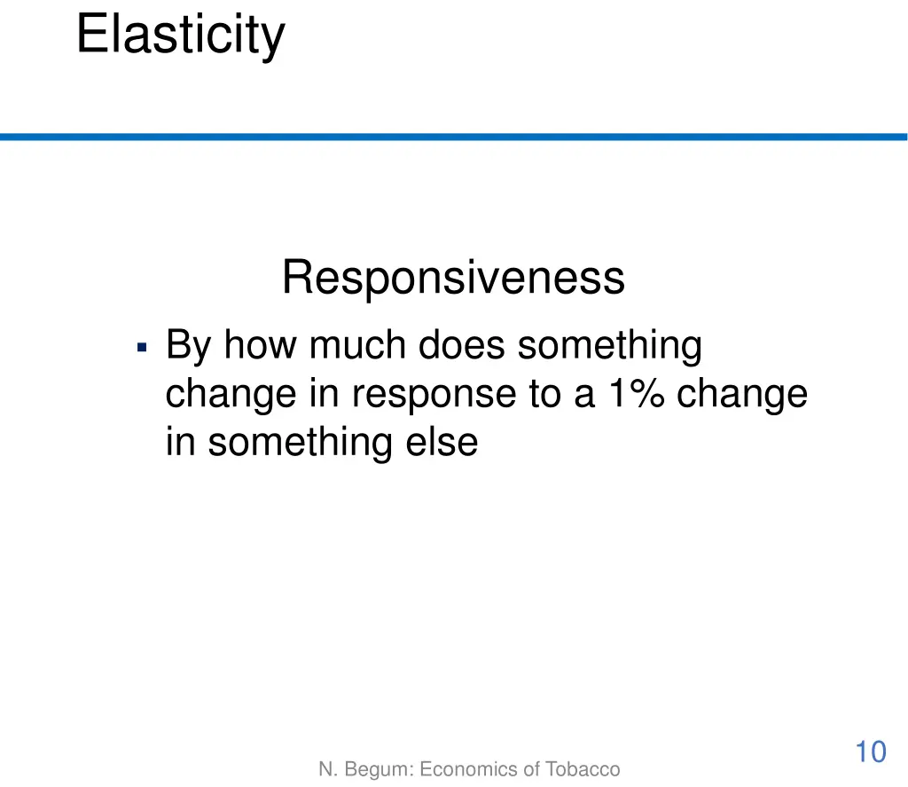 elasticity