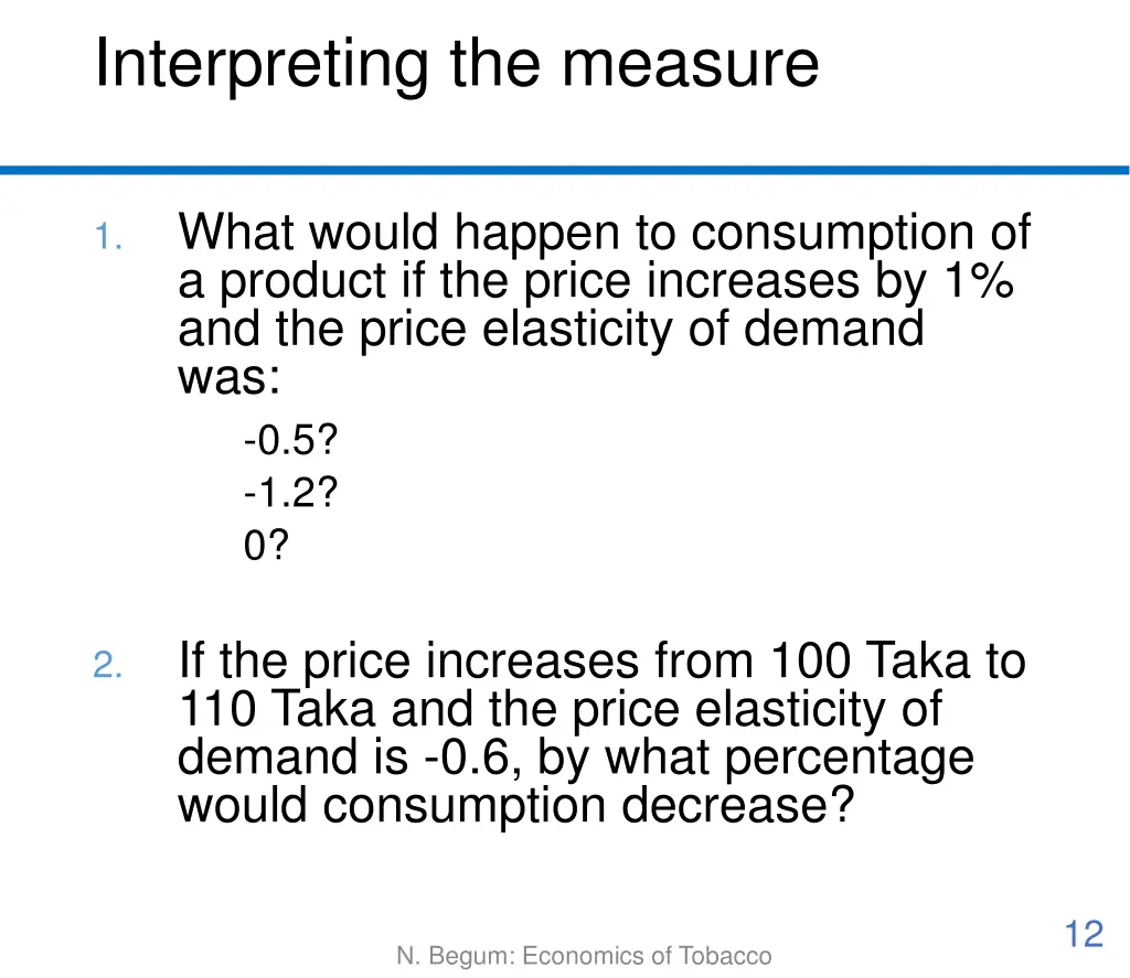 interpreting the measure