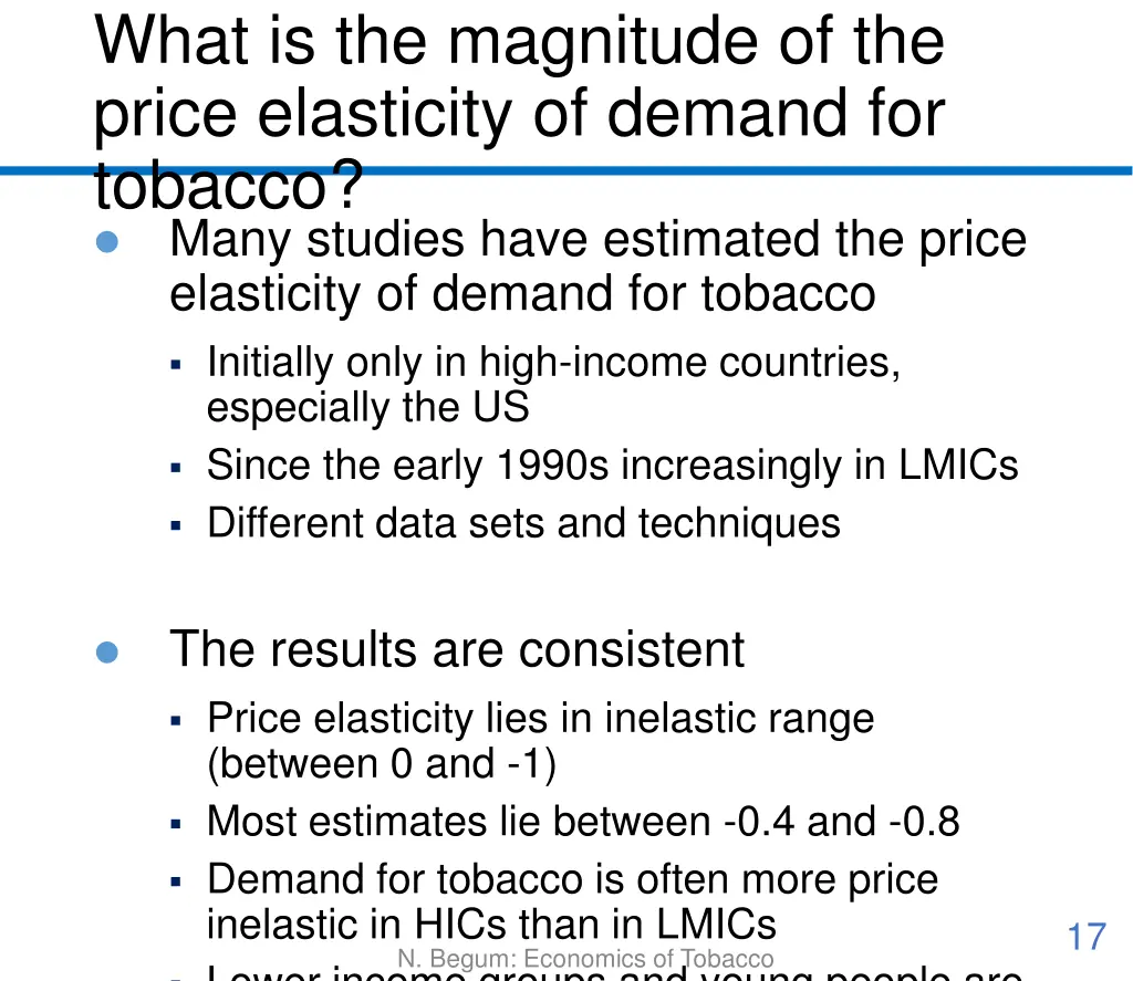 what is the magnitude of the price elasticity