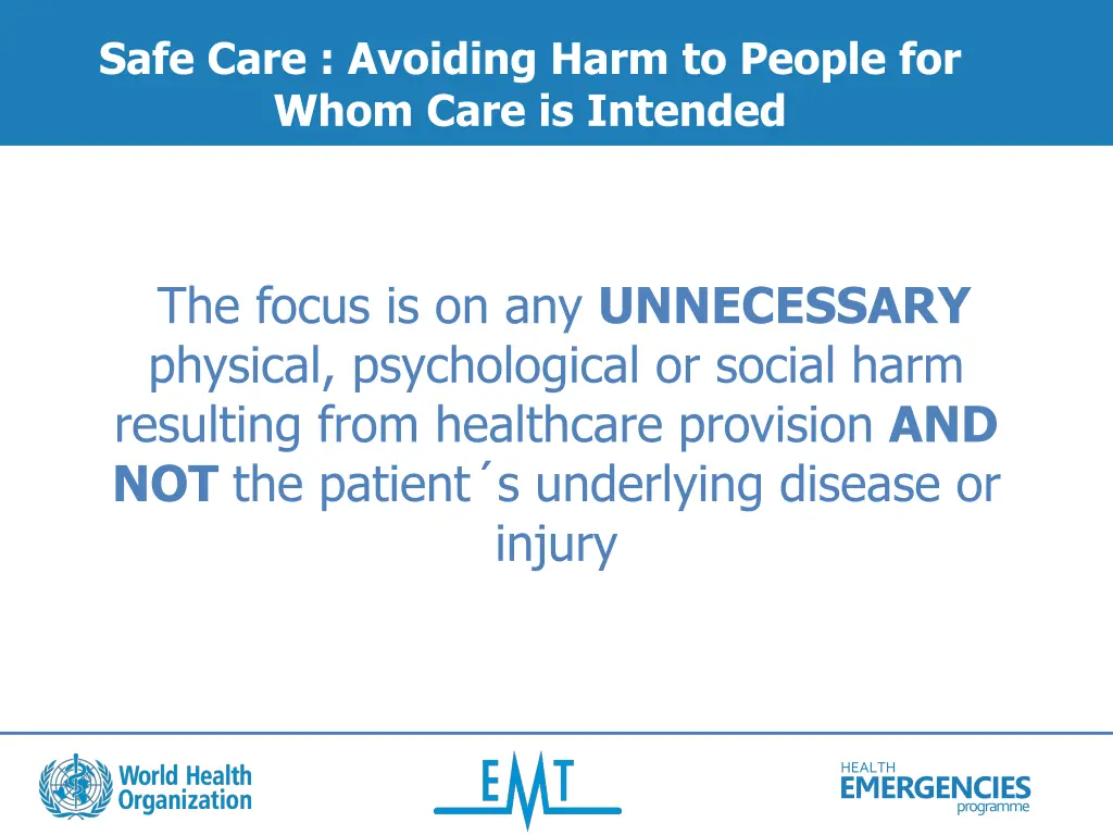 safe care avoiding harm to people for whom care