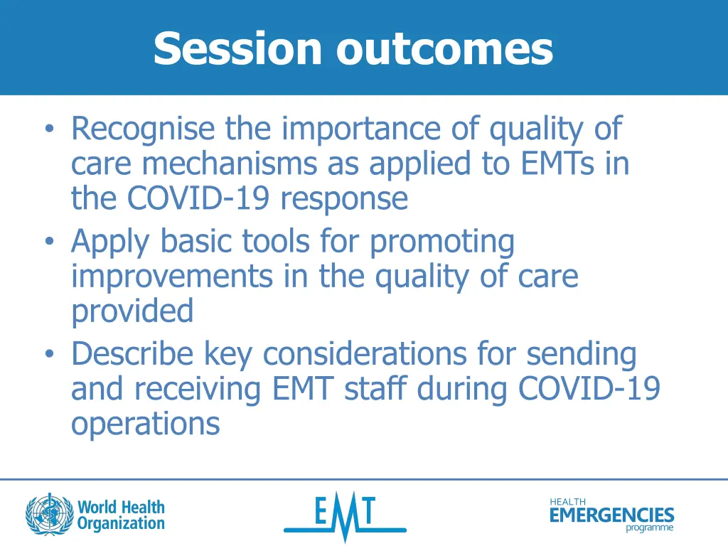 session outcomes