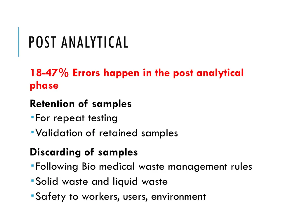 post analytical