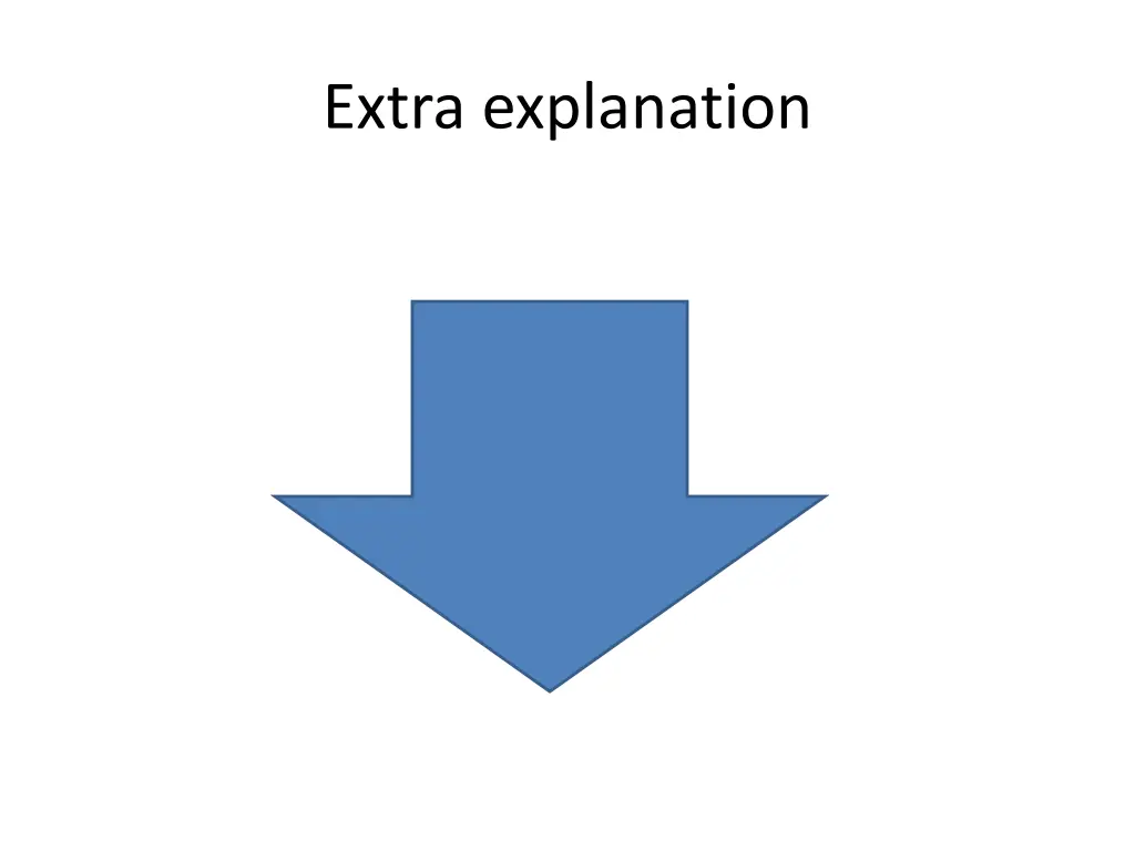 extra explanation