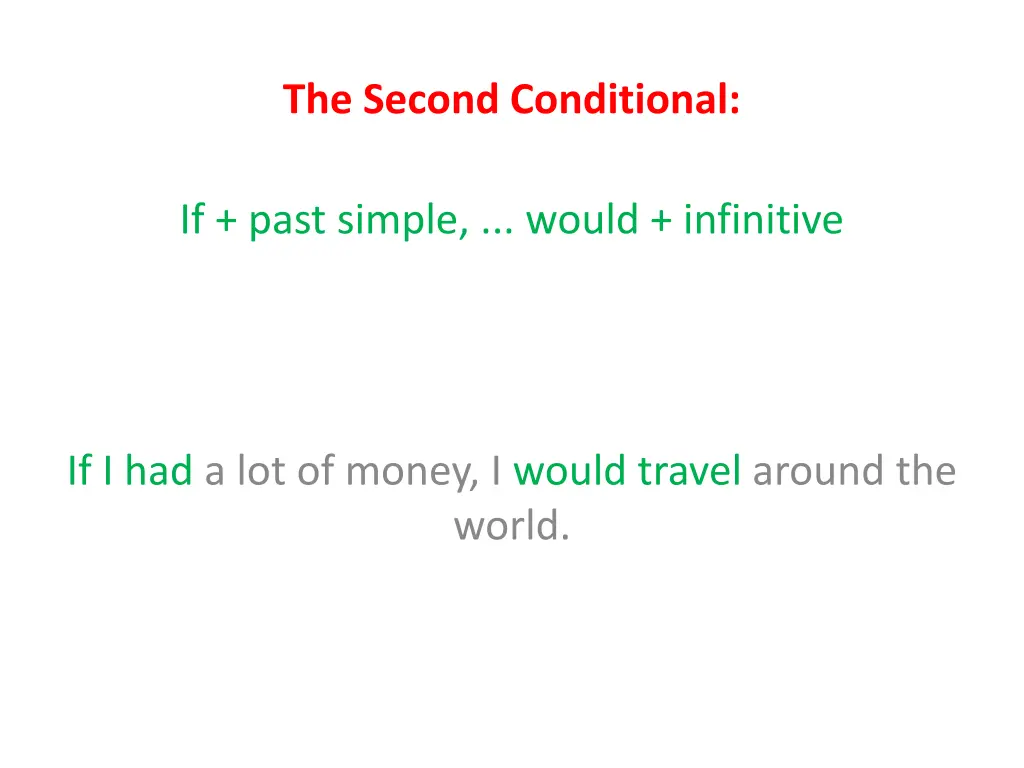 the second conditional