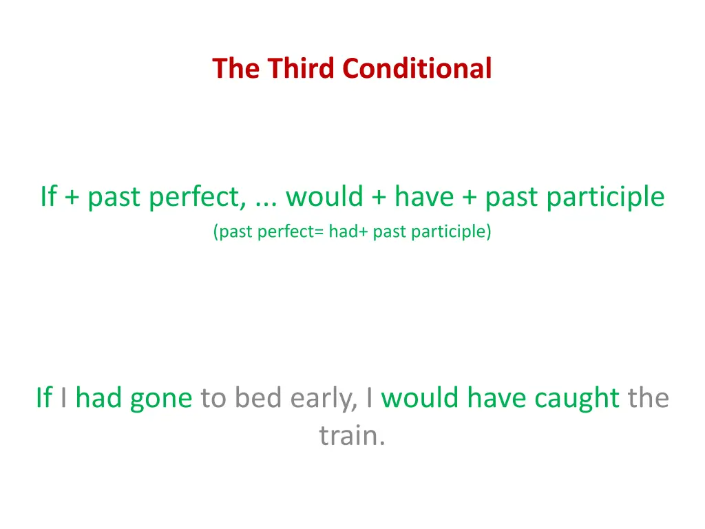 the third conditional