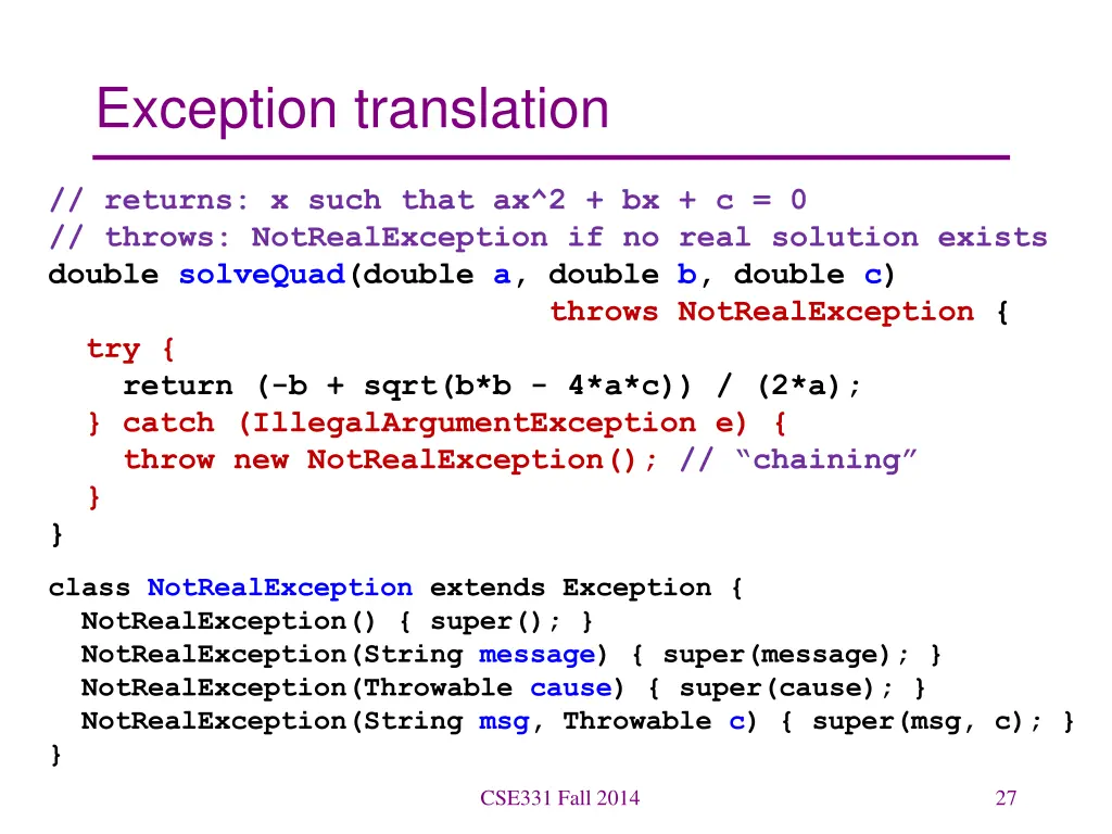 exception translation