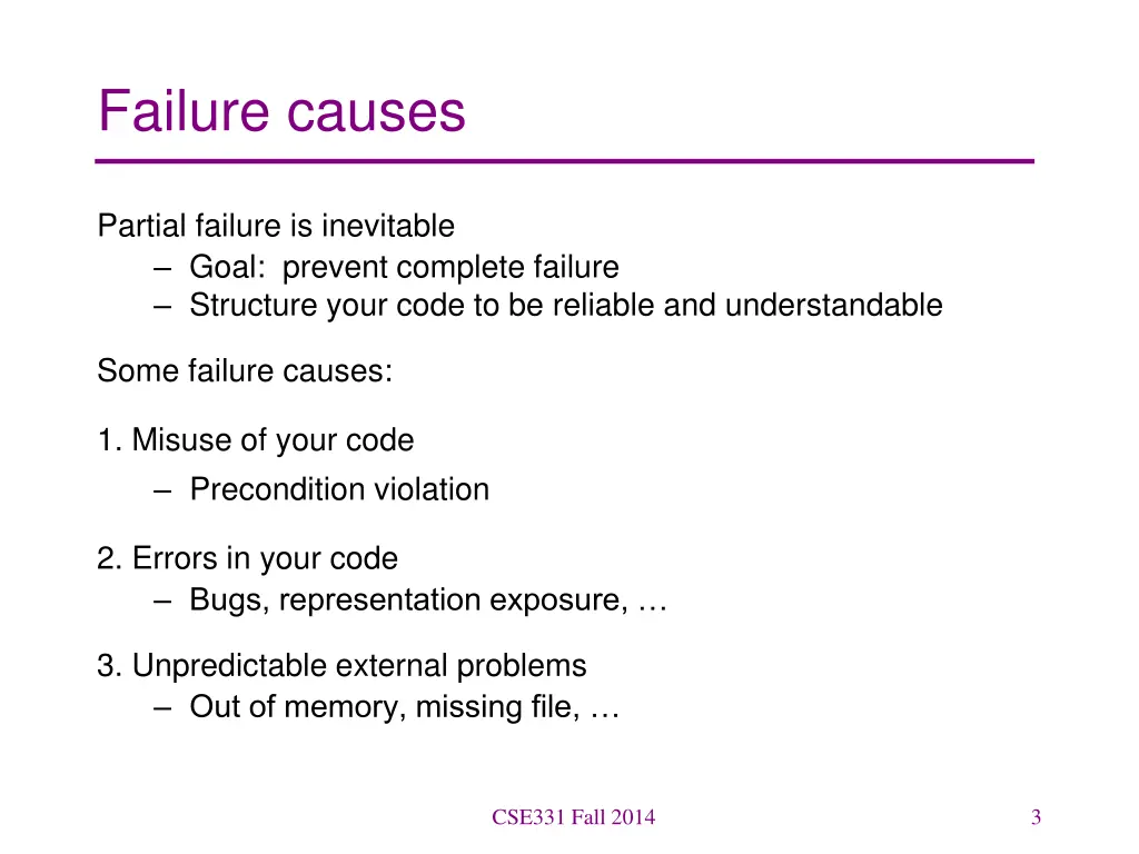 failure causes