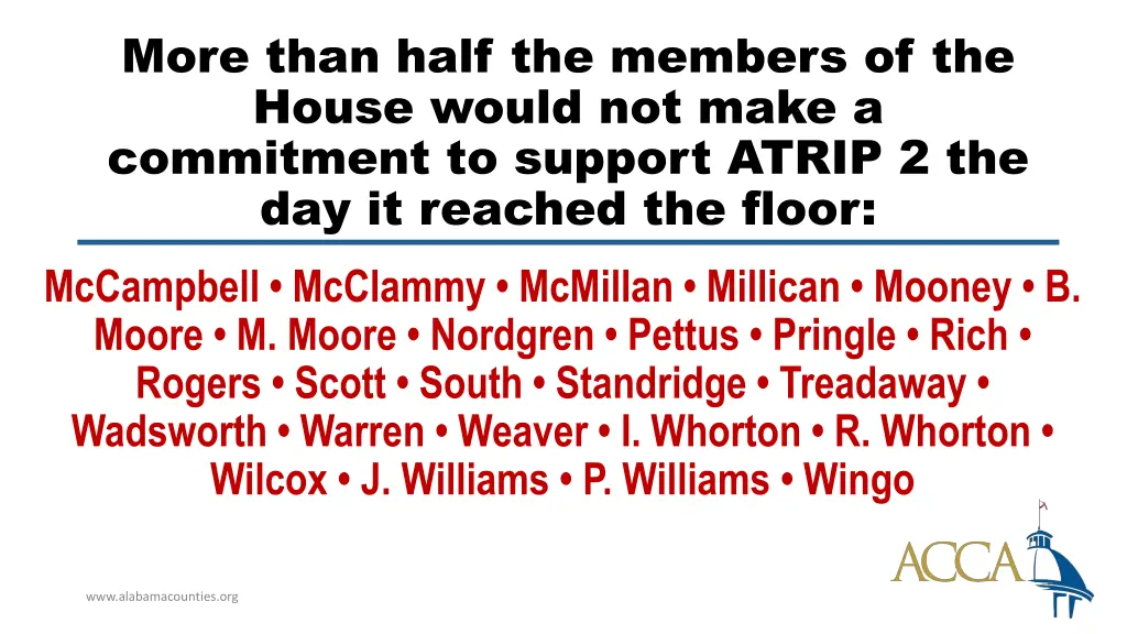 more than half the members of the house would 1