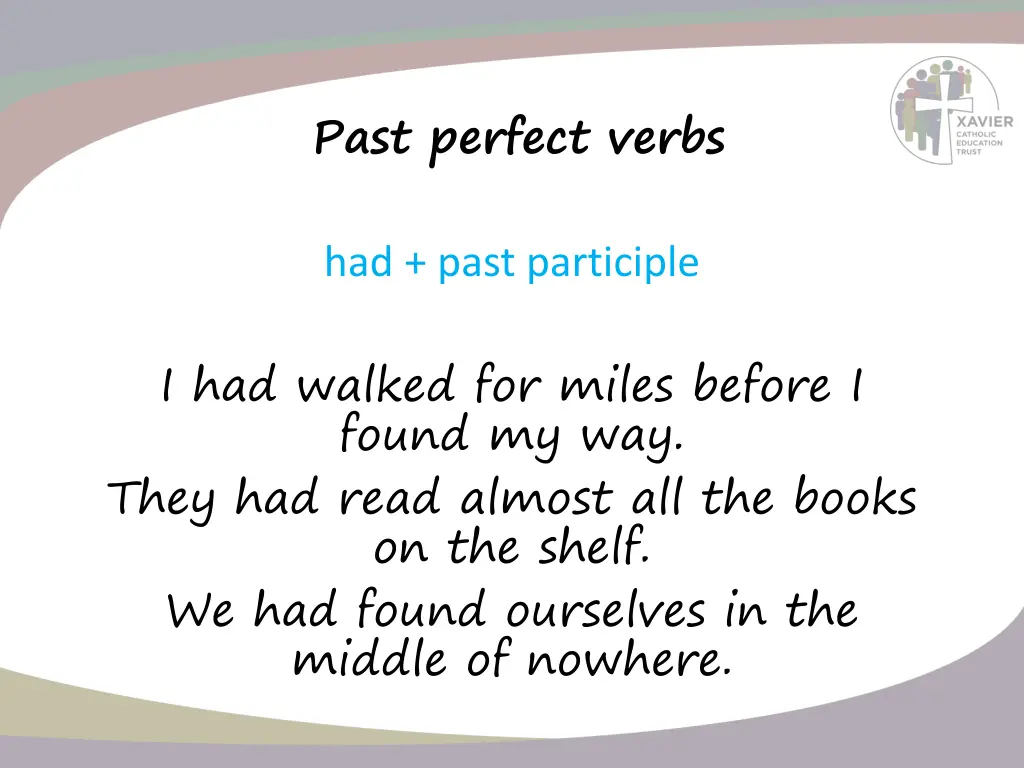 past perfect verbs