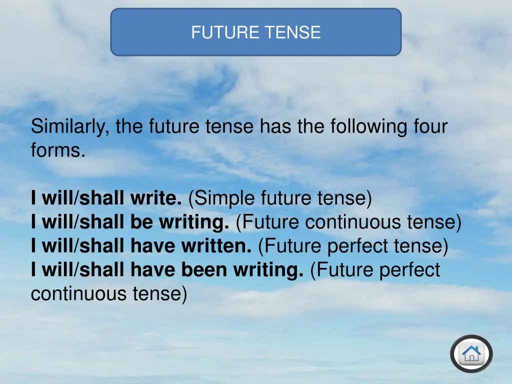 future tense