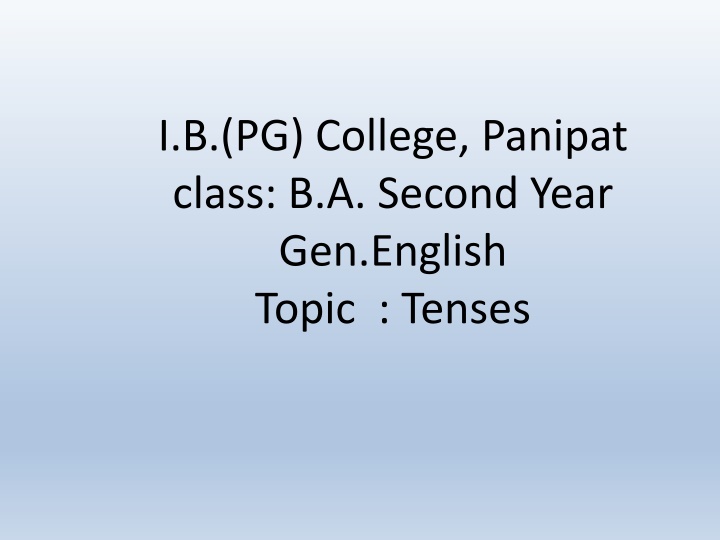 i b pg college panipat class b a second year