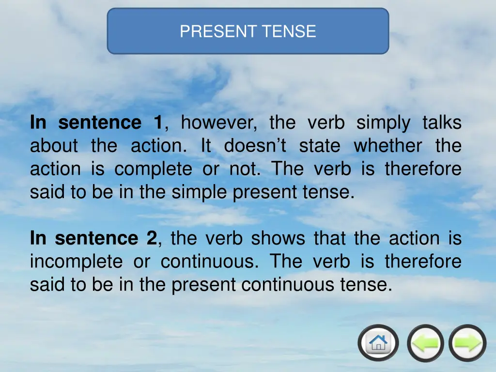 present tense 1