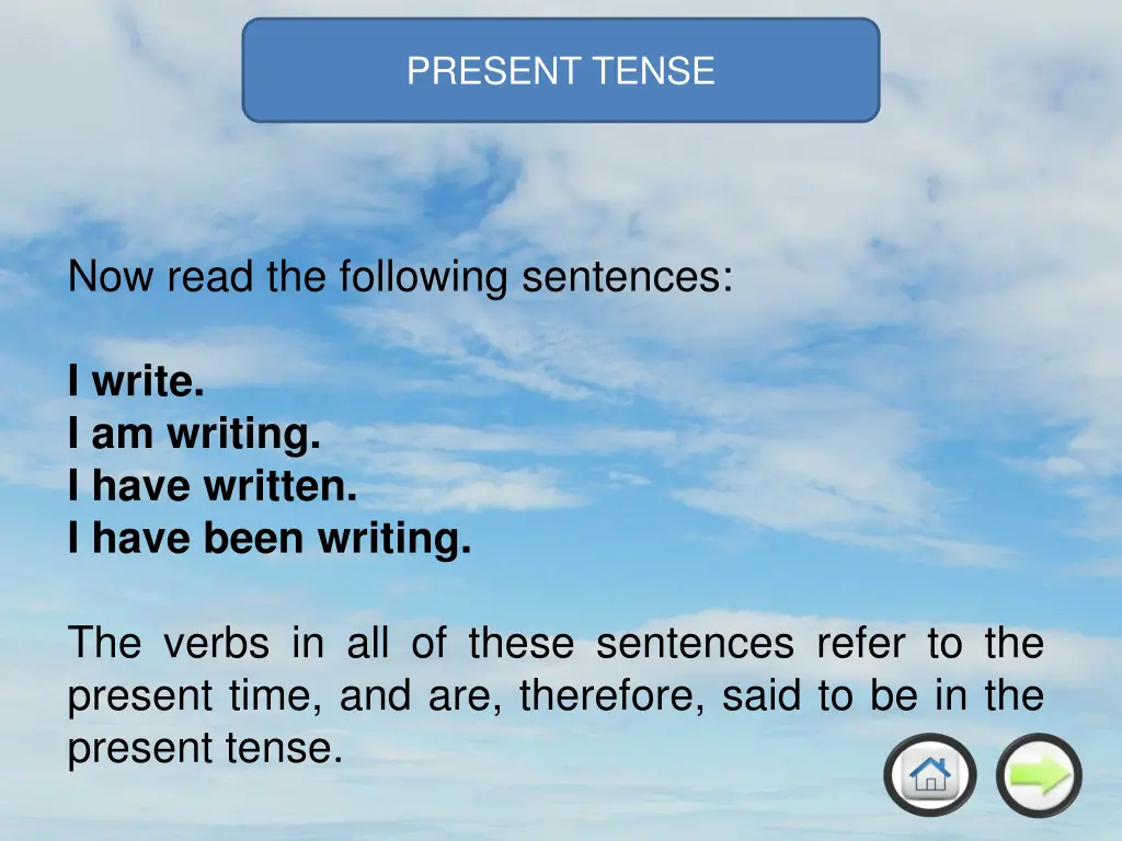 present tense