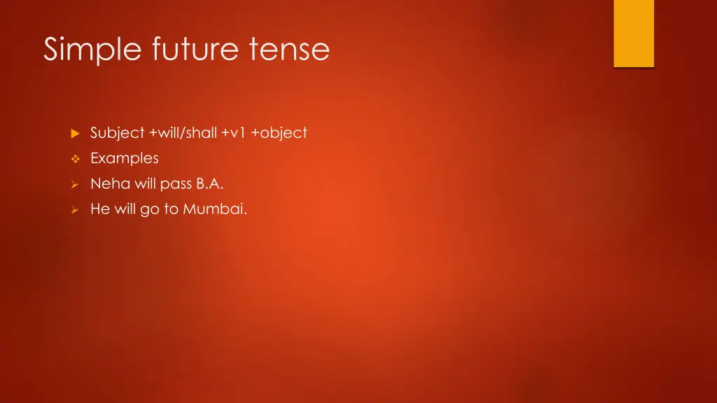 simple future tense