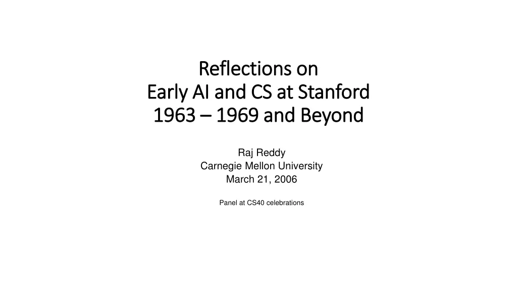 reflections on reflections on early