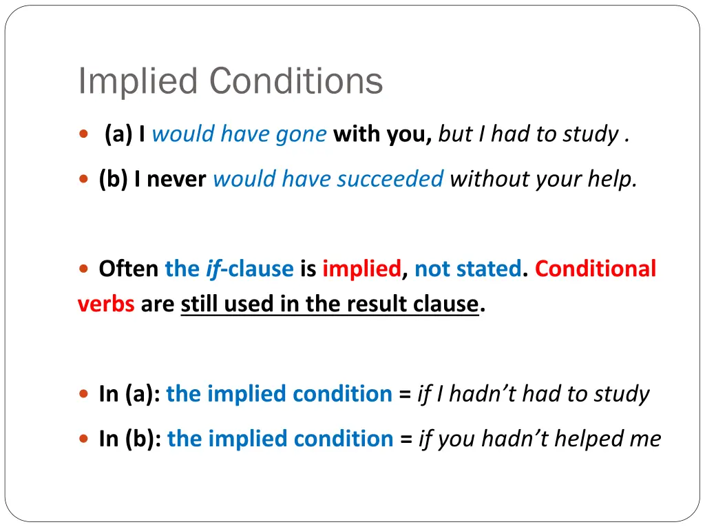 implied conditions