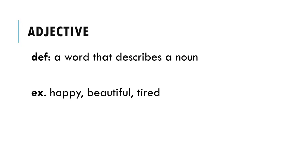 adjective