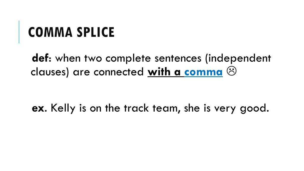 comma splice