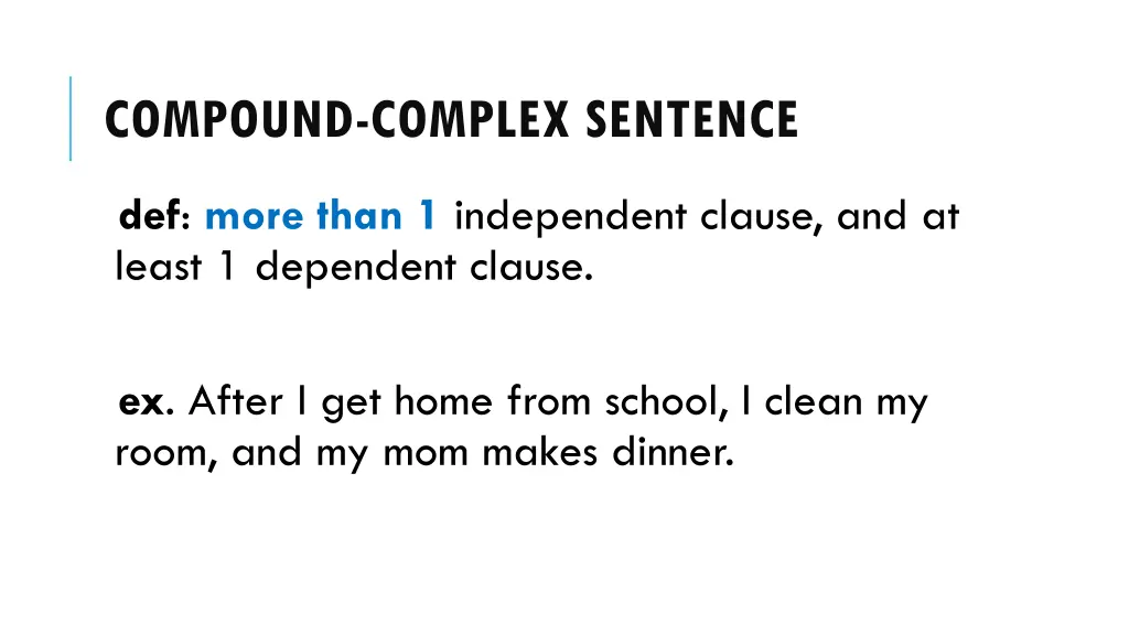 compound complex sentence