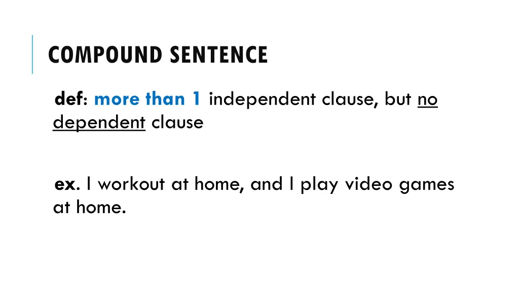 compound sentence