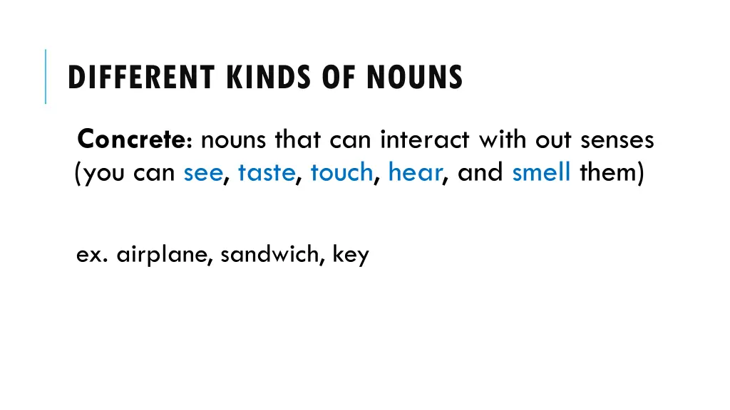 different kinds of nouns 1