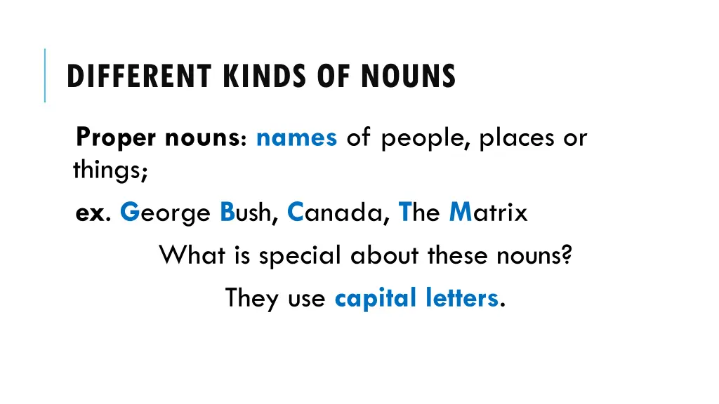 different kinds of nouns 2