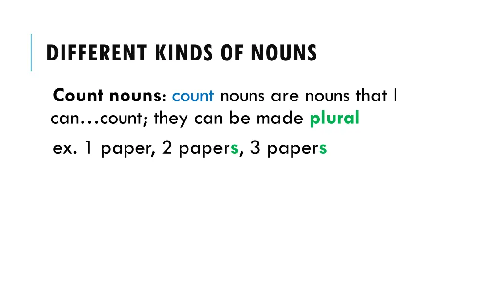 different kinds of nouns 4