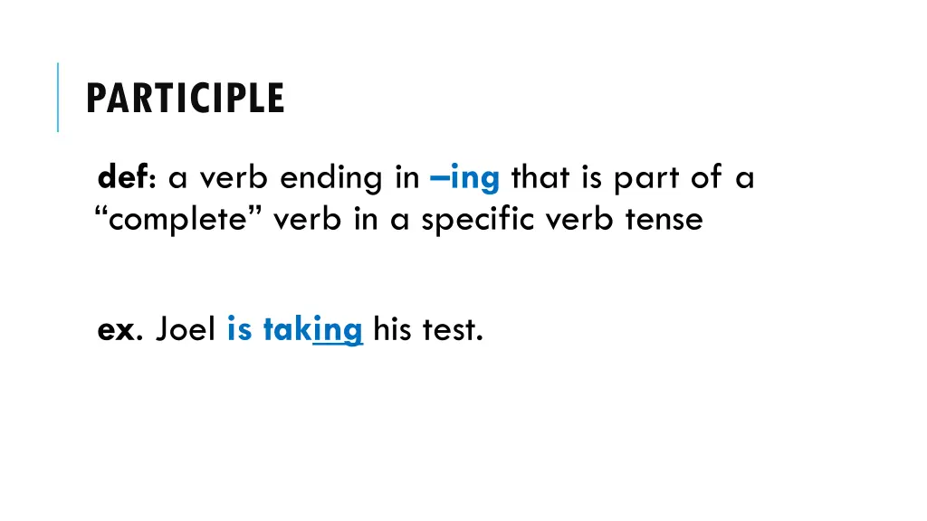 participle