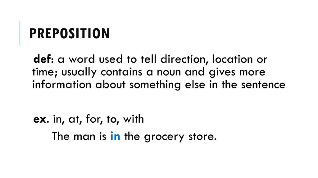 preposition