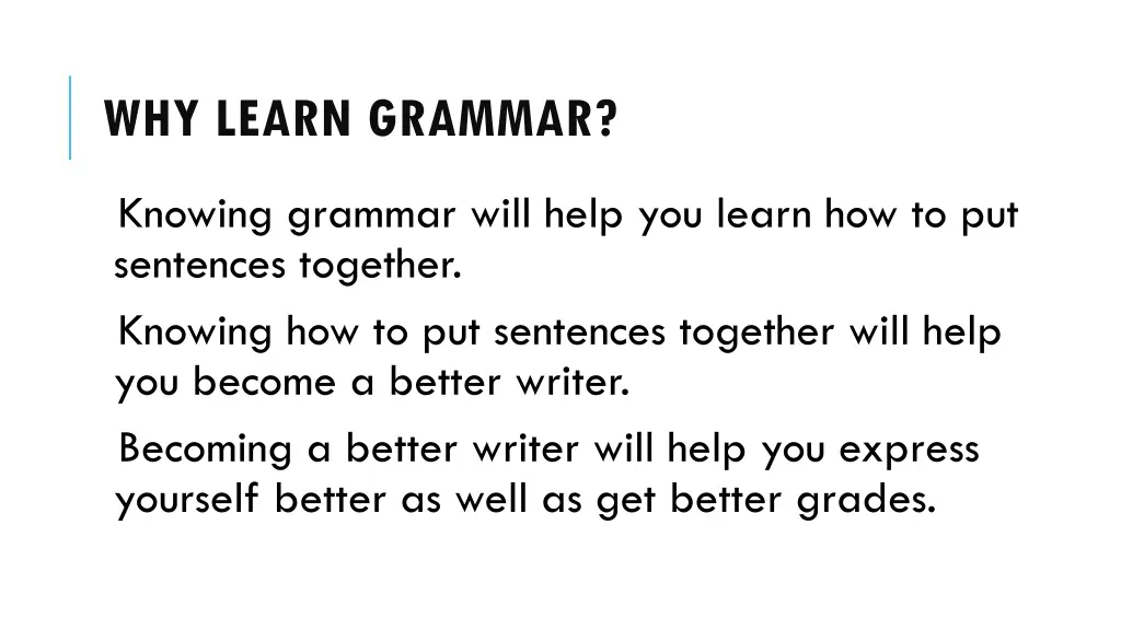 why learn grammar