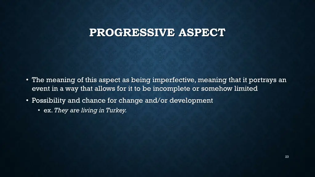 progressive aspect