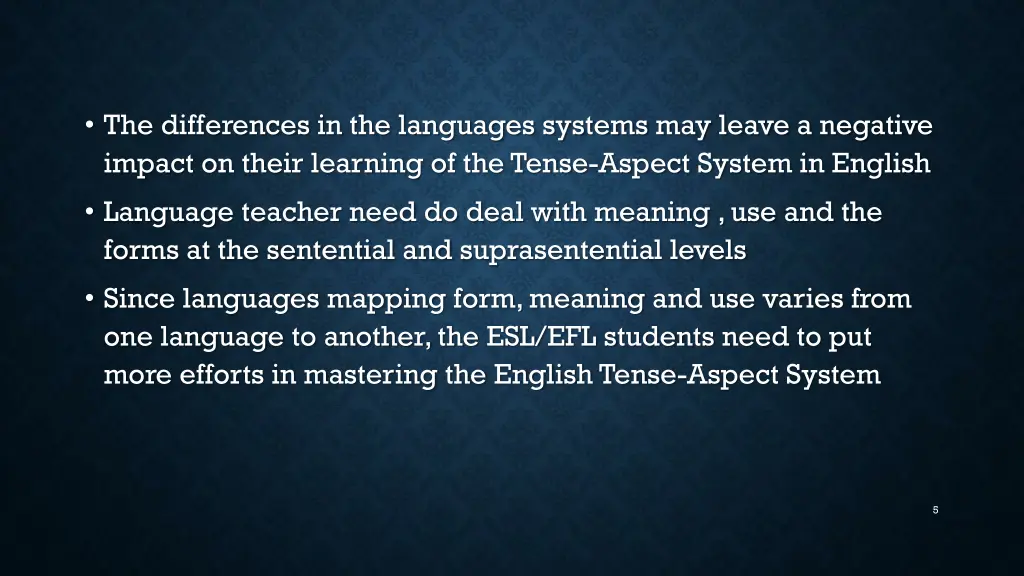 the differences in the languages systems