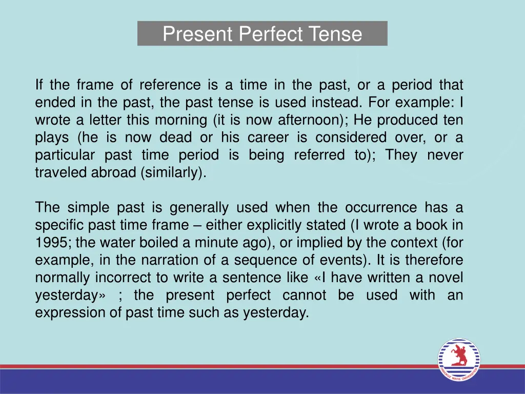 present perfect tense 10