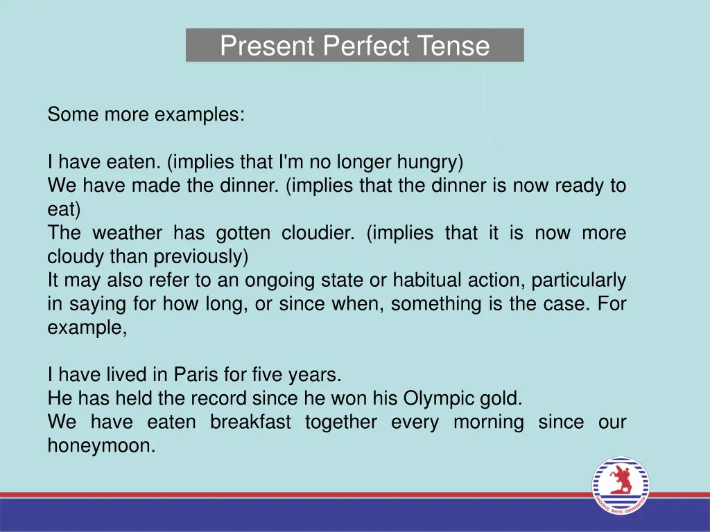 present perfect tense 12