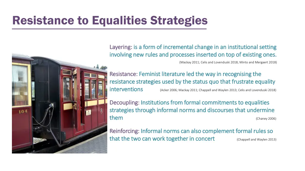 resistance to equalities strategies