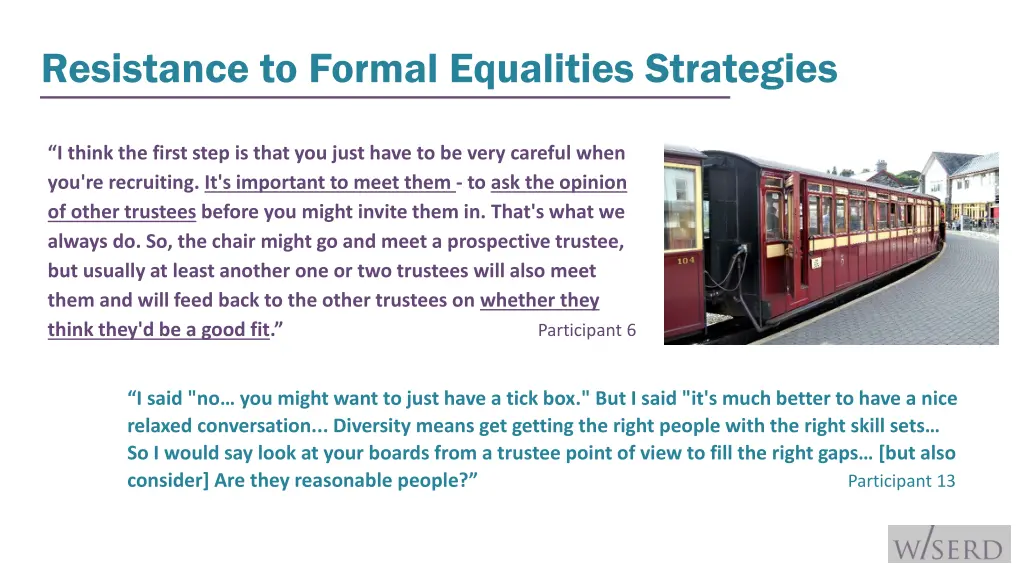 resistance to formal equalities strategies