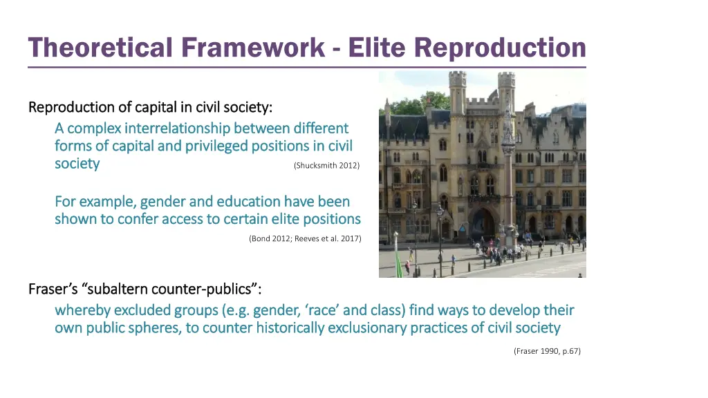 theoretical framework elite reproduction