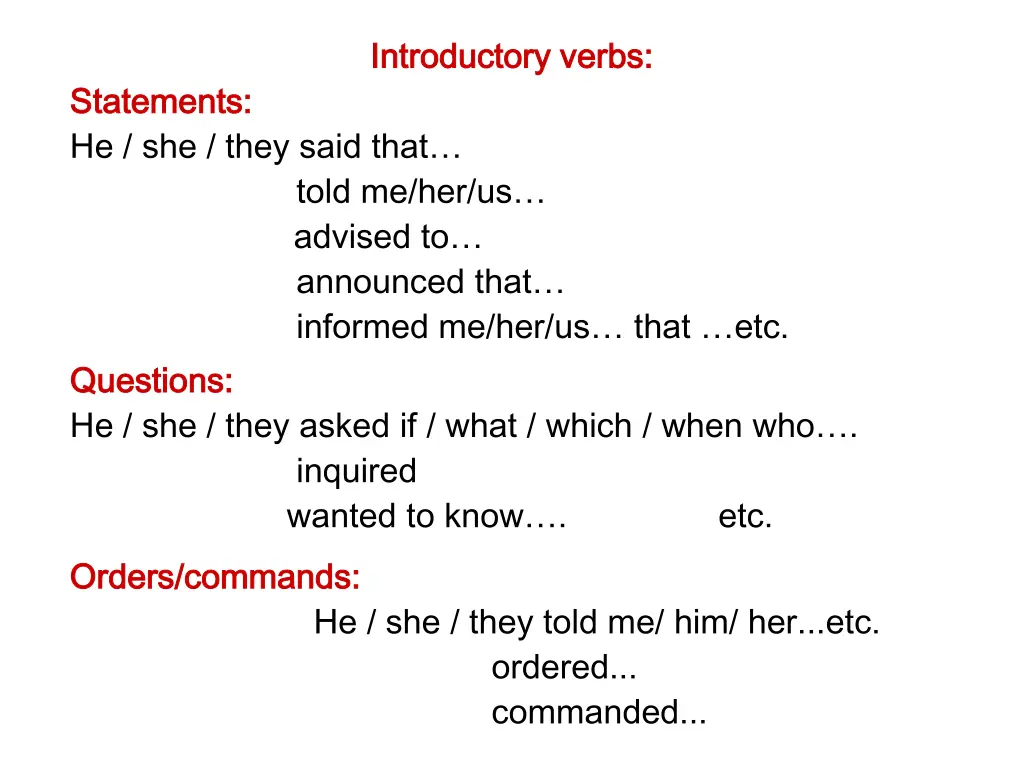 introductory verbs introductory verbs